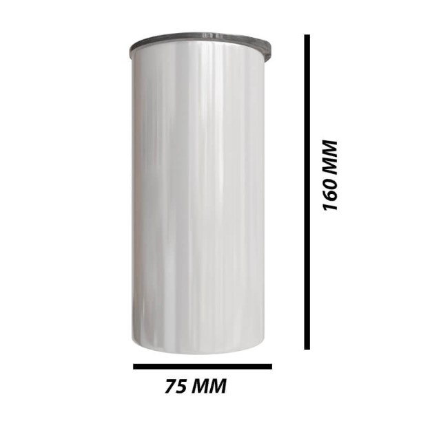 Sub white Skinny tumbler stainless steel 15oz-4