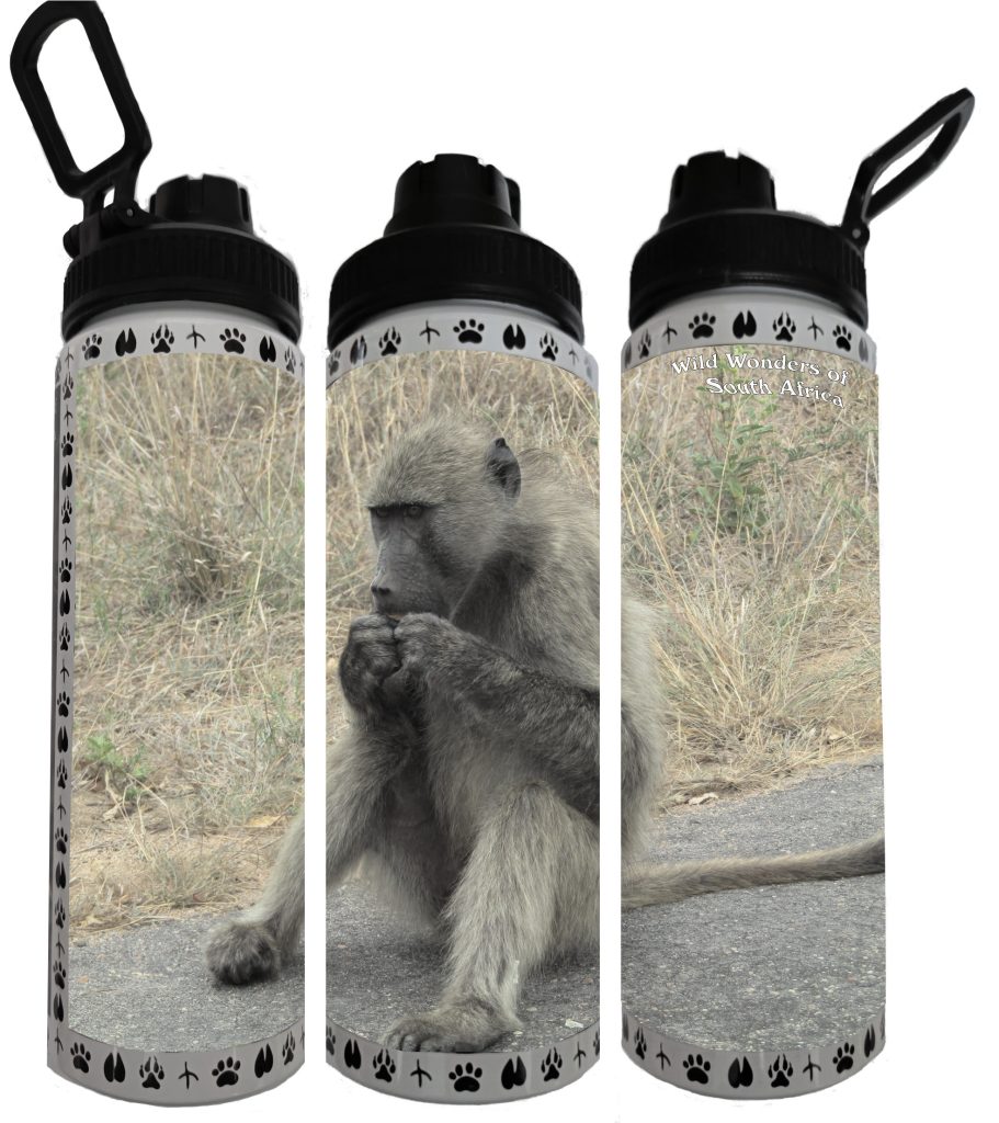 850ml-Aluminium-Water-Bottle-Wild-Baboon-2
