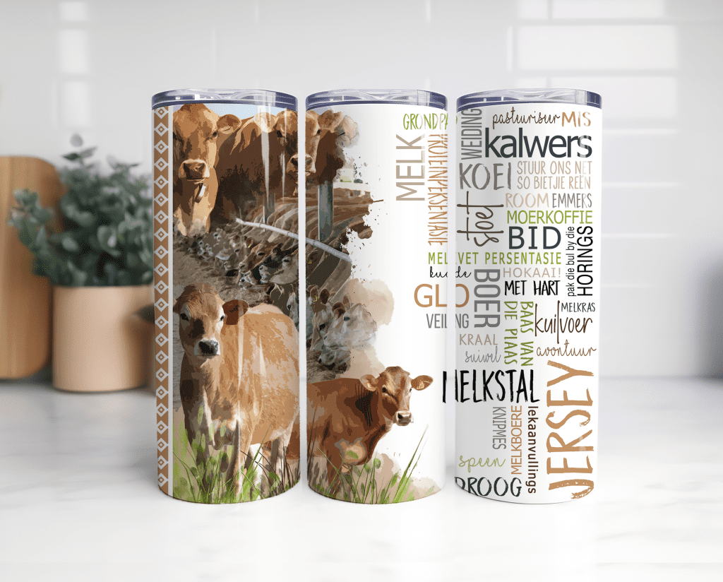 20oz Tumbler Jersey Cow