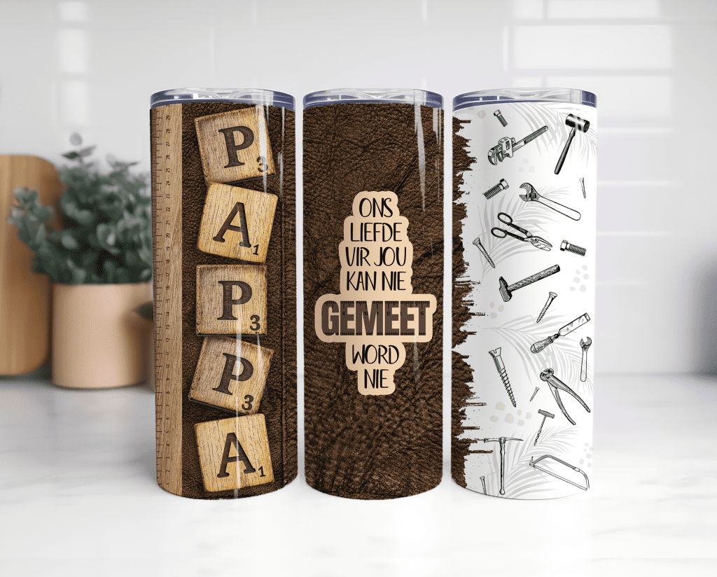 20oz Tumbler Pappa Scrabble
