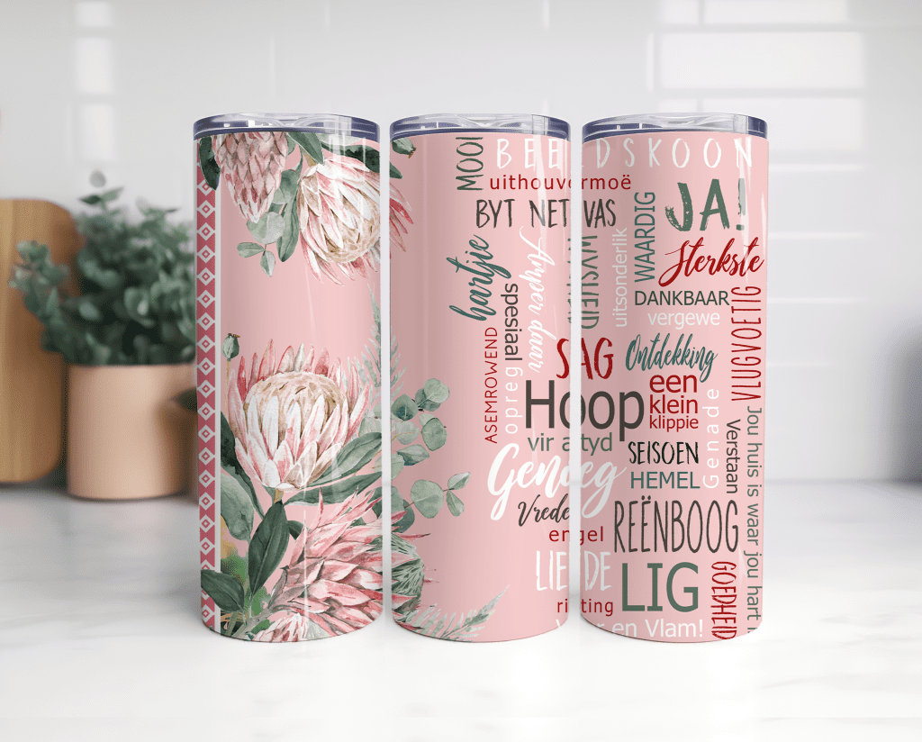 20oz Tumbler Protea Vrou Afrikaans