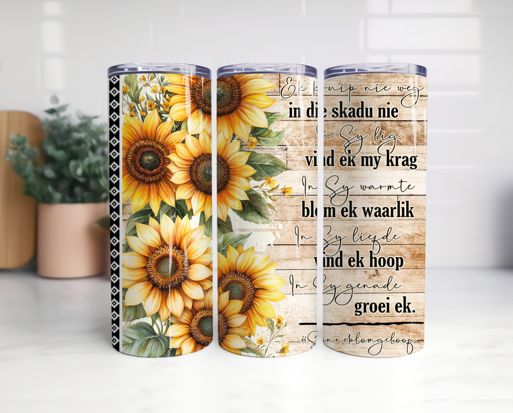 20oz Tumbler Sonneblom geloof