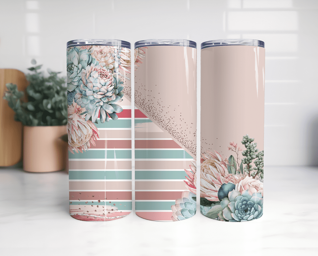 20oz Tumbler Succulent Protea