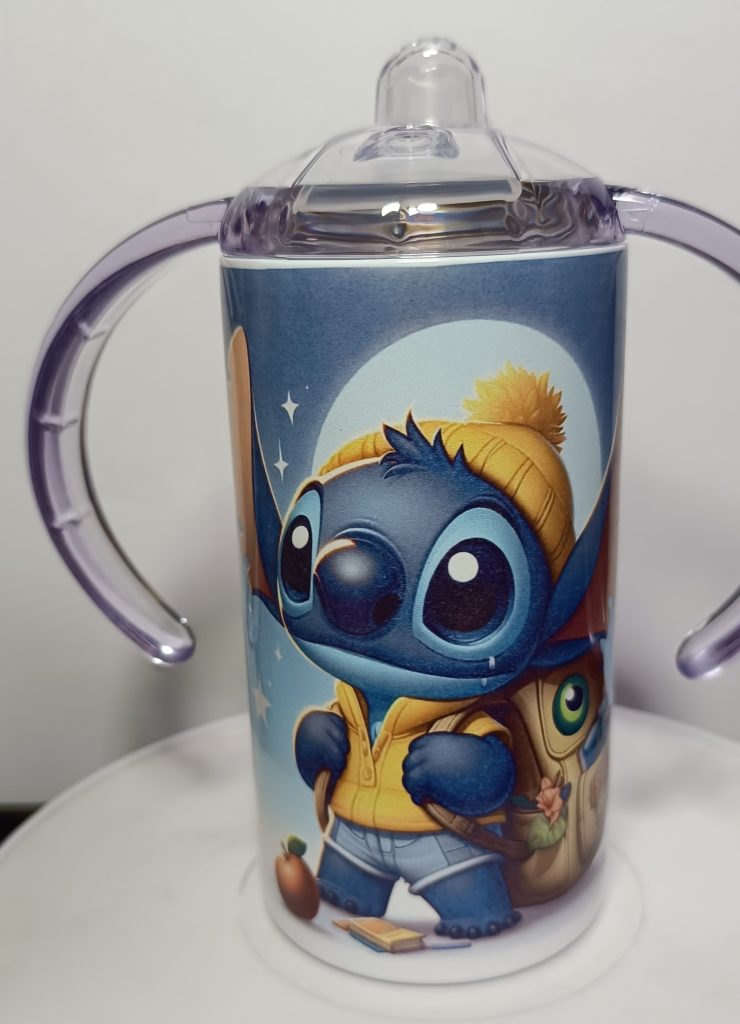 12oz Baby Sippy Cup Straight with Handle - Stitch