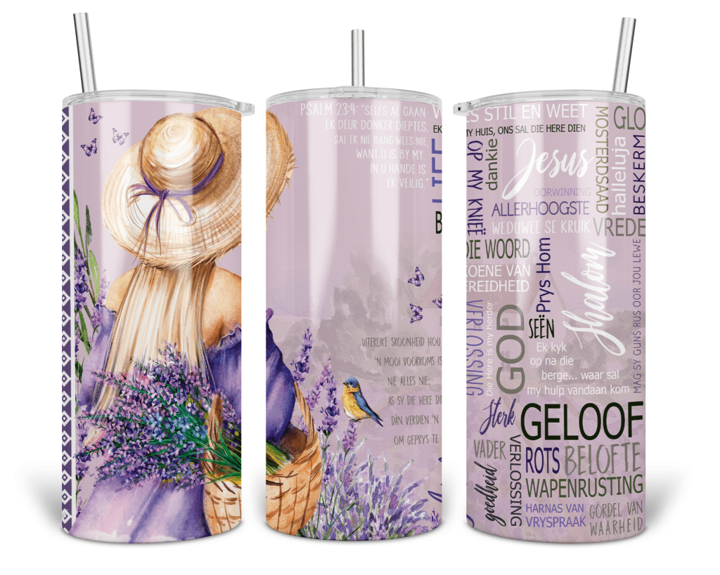 15oz Stainless Steel Tumbler - Afrikaans Geloof