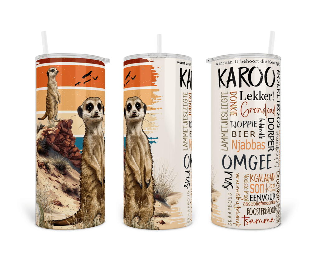 15oz Stainless Steel Tumbler - Afrikaans Karoo