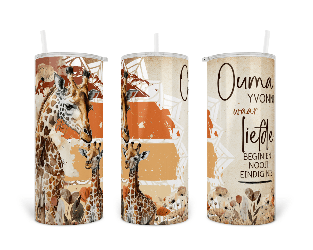 15oz Stainless Steel Tumbler - Afrikaans Ouma 2
