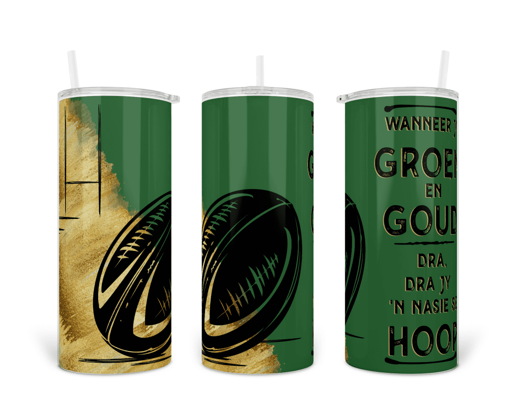 15oz Stainless Steel Tumbler - Afrikaans Suid Afrikaanse Rugby