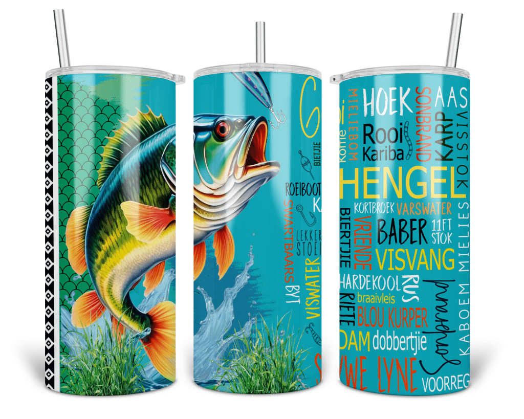 15oz Stainless Steel Tumbler - Afrikaans Visvang