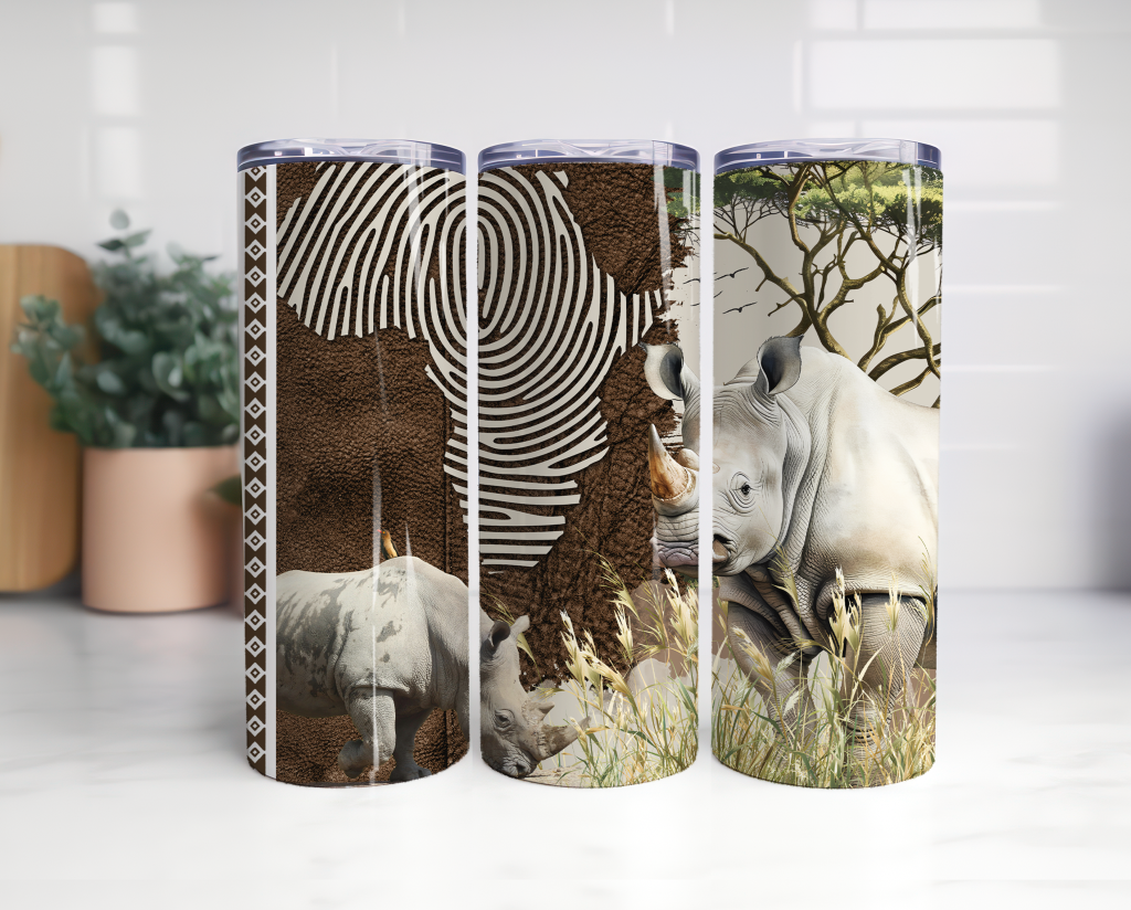 20oz Tumbler Rhino 3d