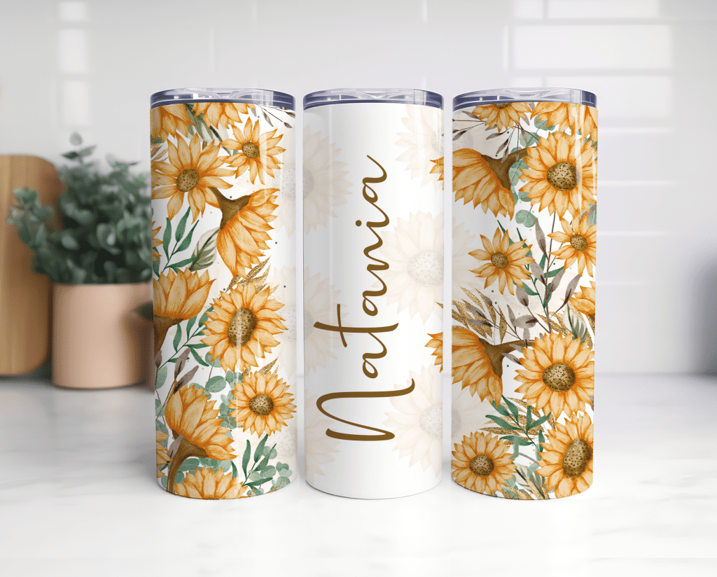 20oz Tumbler Rustic Sunflower
