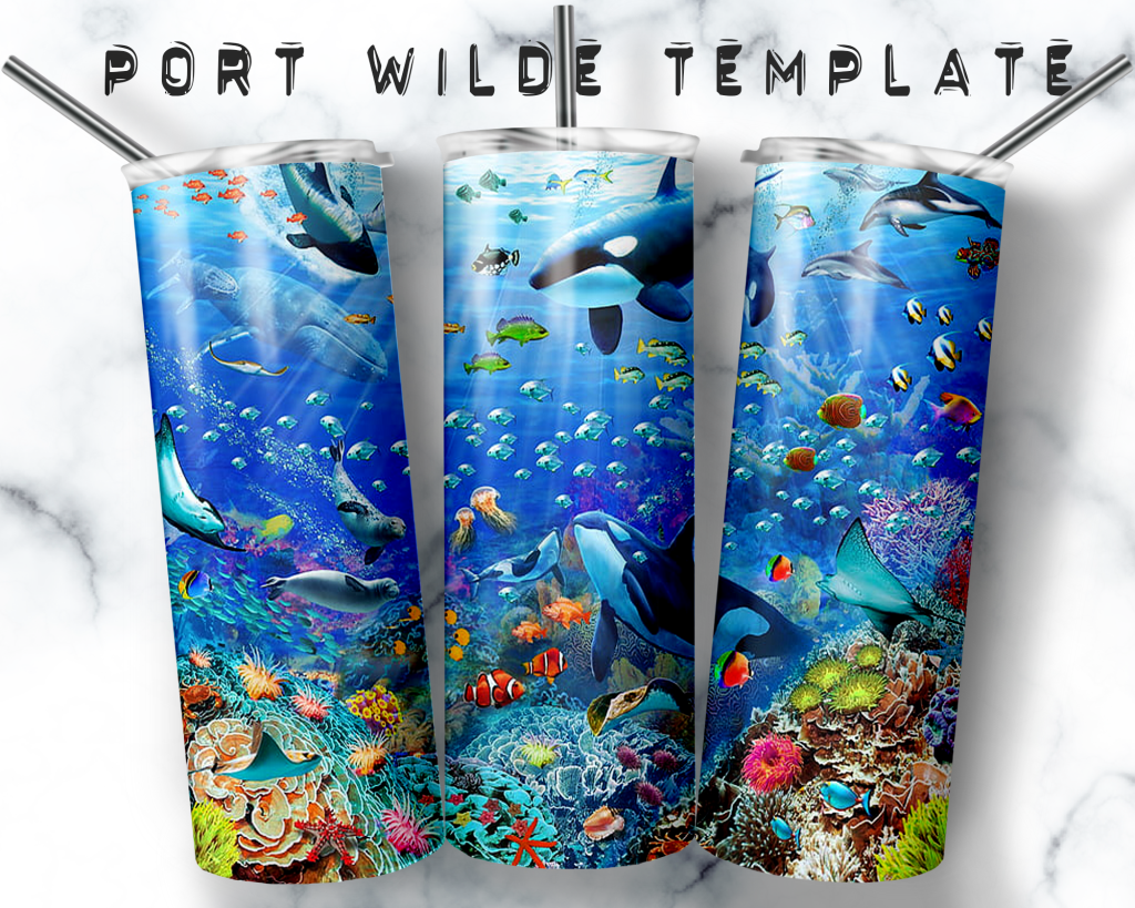 20oz Tumbler Ocean Animal Undersea Fish