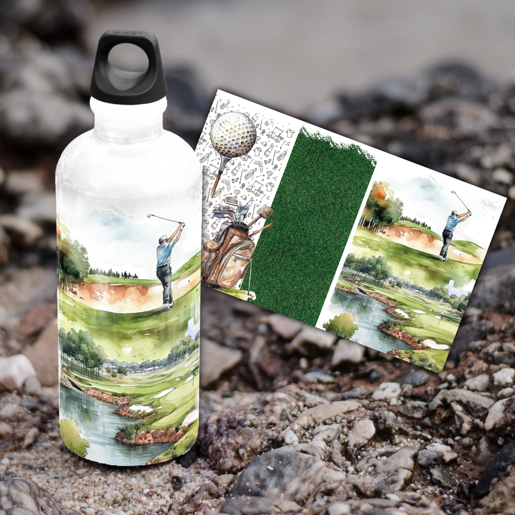 600ml Aluminium Water Bottle Golf (no name added) #