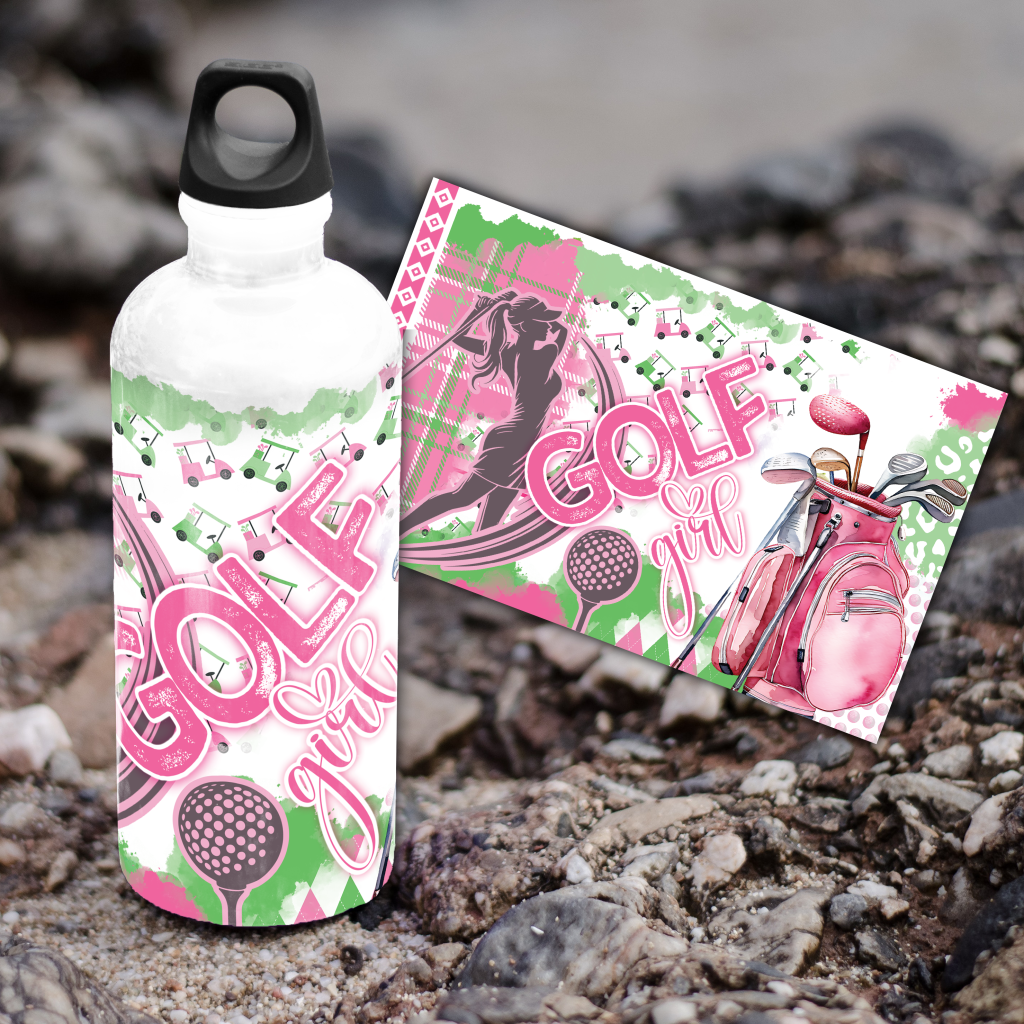 600ml Aluminium Water Bottle Ladies Golf #