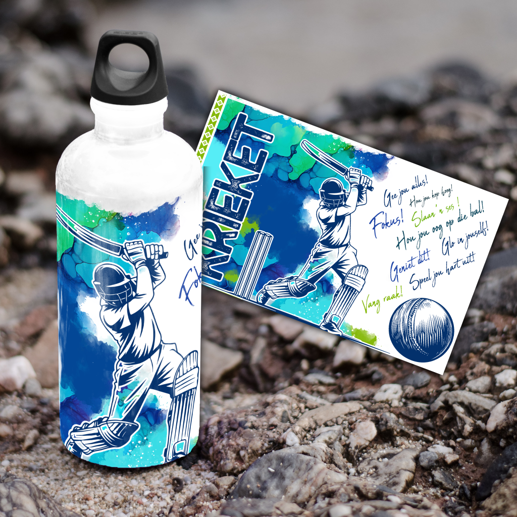 600ml Aluminium Water Bottle Krieket Blue #