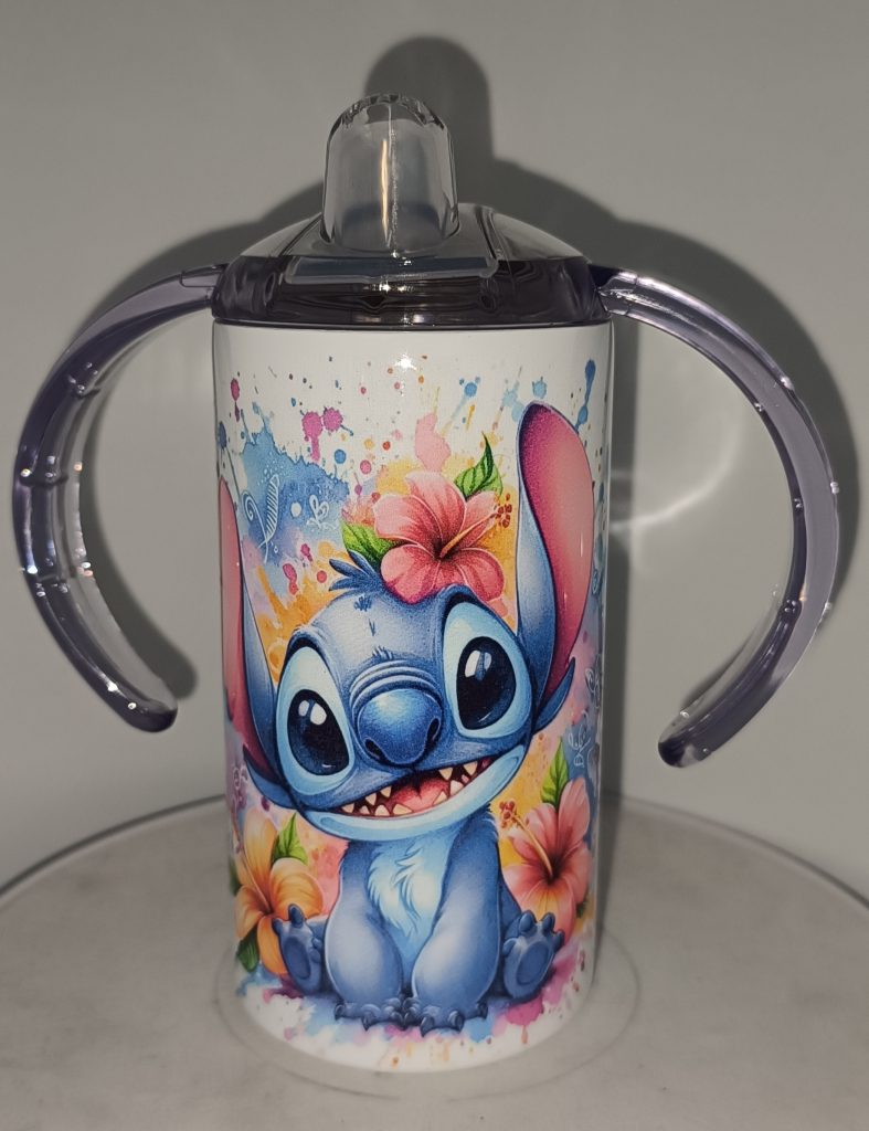 12oz Baby Sippy Cup Straight with Handle - Stitch 3